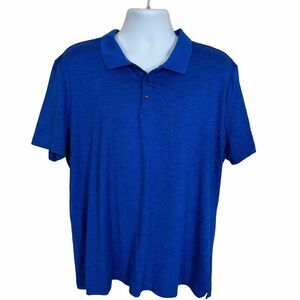 Kyodan Mens Polo Shirt Blue XL Golf Polyester Performance Oversized Short Sleeve